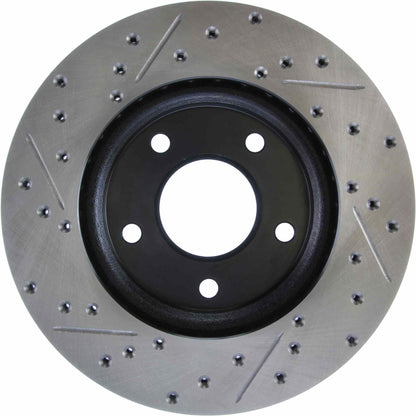 StopTech Sport Drilled/Slotted Brake Rotor; Front Left