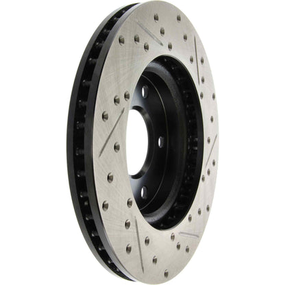 StopTech Sport Drilled/Slotted Brake Rotor; Front Left