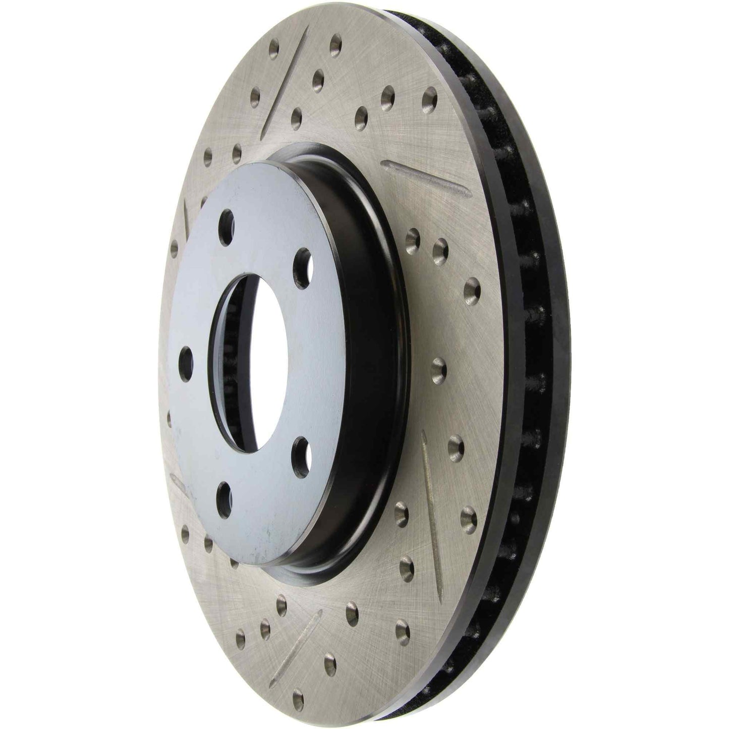StopTech Sport Drilled/Slotted Brake Rotor; Front Right