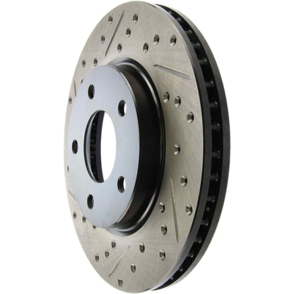 StopTech Sport Drilled/Slotted Brake Rotor; Front Right