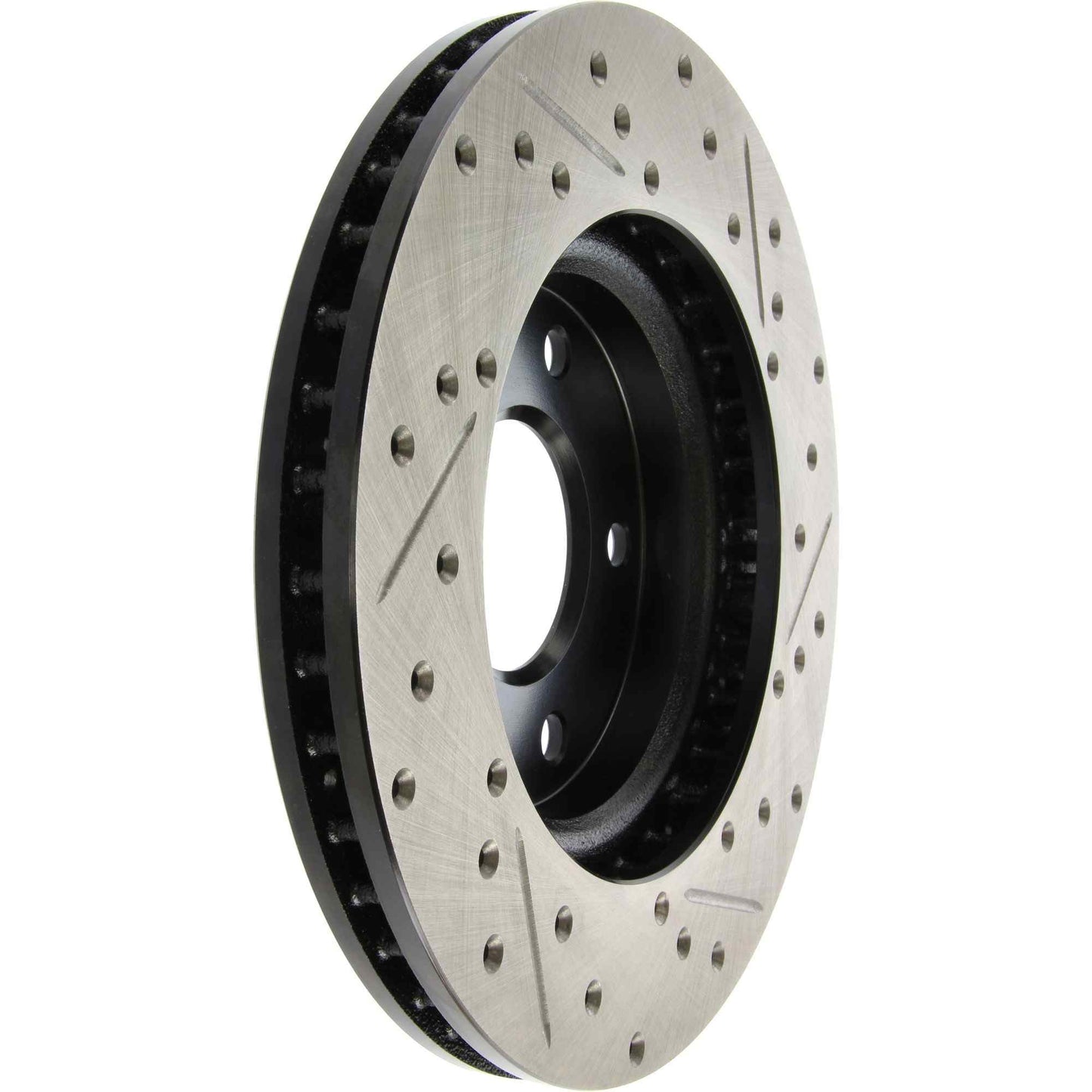 StopTech Sport Drilled/Slotted Brake Rotor; Front Right