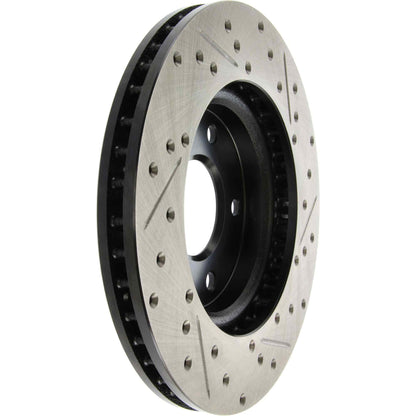 StopTech Sport Drilled/Slotted Brake Rotor; Front Right