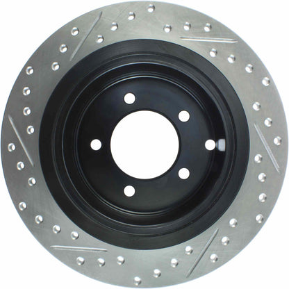 StopTech Sport Drilled/Slotted Brake Rotor; Rear Left