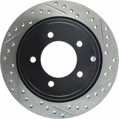 StopTech Sport Drilled/Slotted Brake Rotor; Rear Left