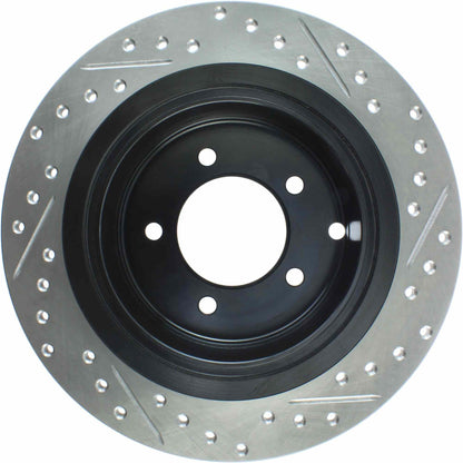StopTech Sport Drilled/Slotted Brake Rotor; Rear Right