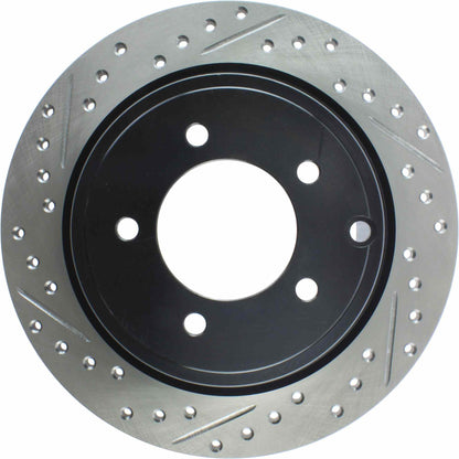 StopTech Sport Drilled/Slotted Brake Rotor; Rear Right