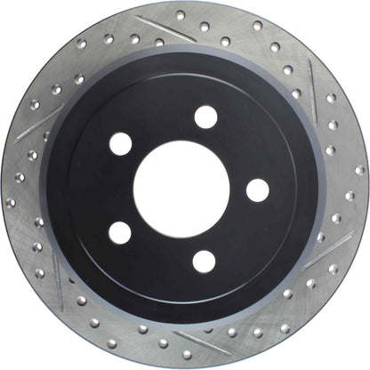 StopTech Sport Drilled/Slotted Brake Rotor; Rear Left