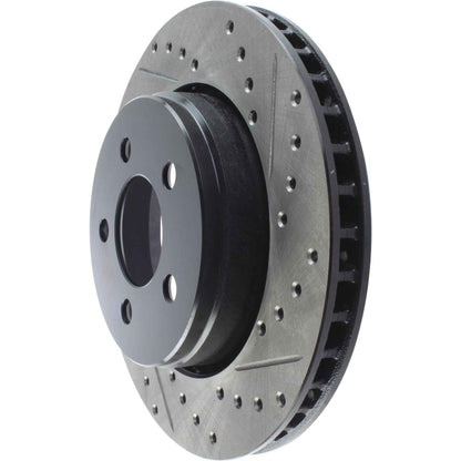 StopTech Sport Drilled/Slotted Brake Rotor; Front Left