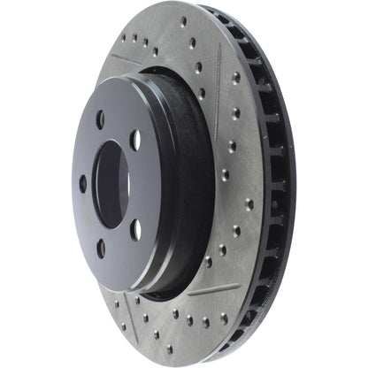 StopTech Sport Drilled/Slotted Brake Rotor; Front Left