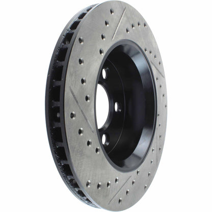 StopTech Sport Drilled/Slotted Brake Rotor; Front Left