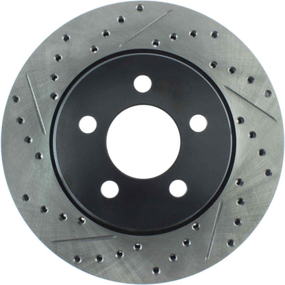 StopTech Sport Drilled/Slotted Brake Rotor; Front Right