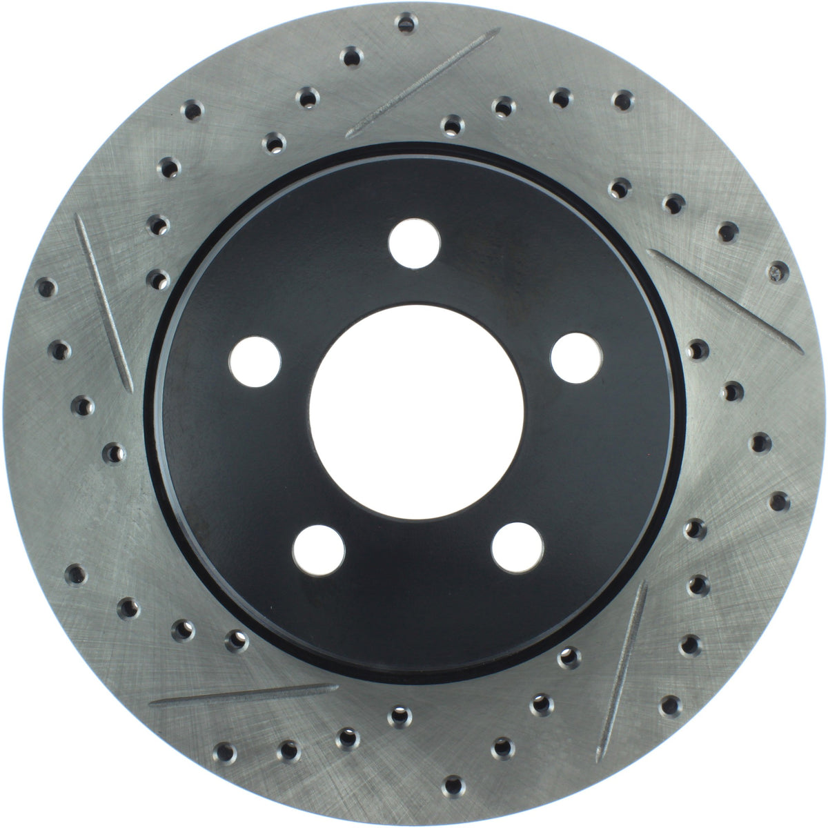 StopTech Sport Drilled/Slotted Brake Rotor; Front Right