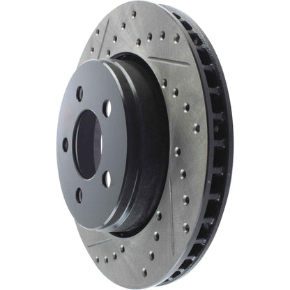 StopTech Sport Drilled/Slotted Brake Rotor; Front Right