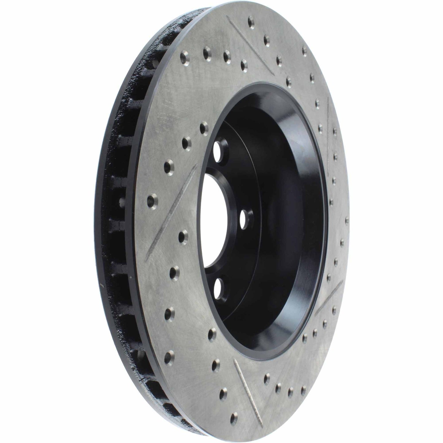 StopTech Sport Drilled/Slotted Brake Rotor; Front Right