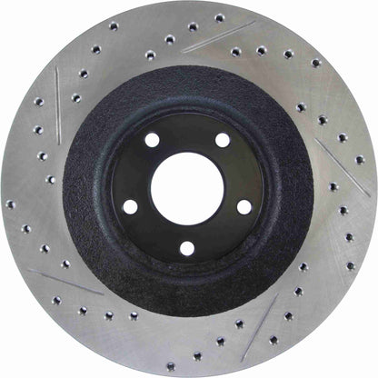 StopTech Sport Drilled/Slotted Brake Rotor; Front Left
