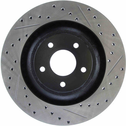 StopTech Sport Drilled/Slotted Brake Rotor; Front Left
