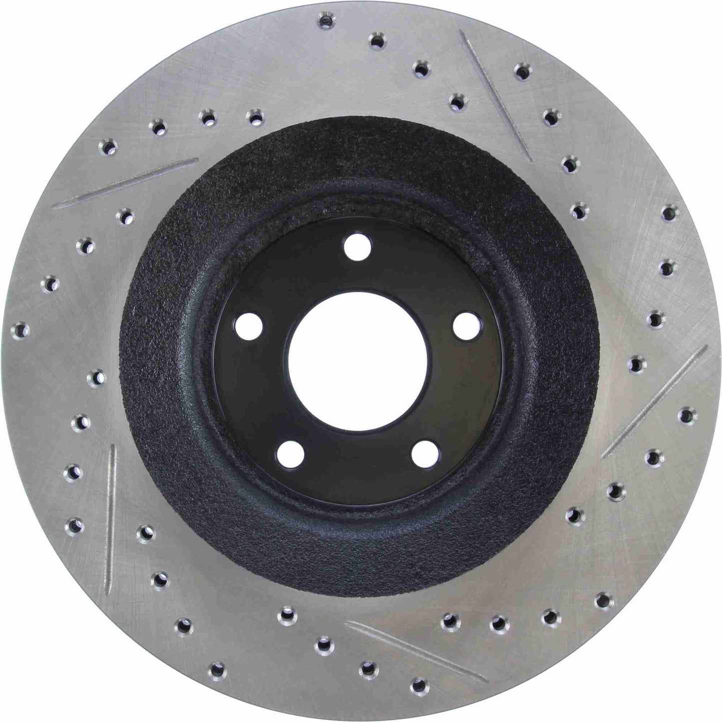 StopTech Sport Drilled/Slotted Brake Rotor; Front Right