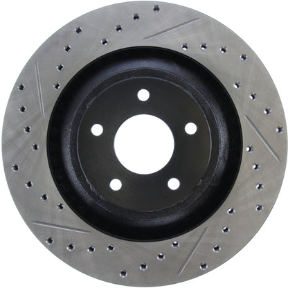 StopTech Sport Drilled/Slotted Brake Rotor; Front Right