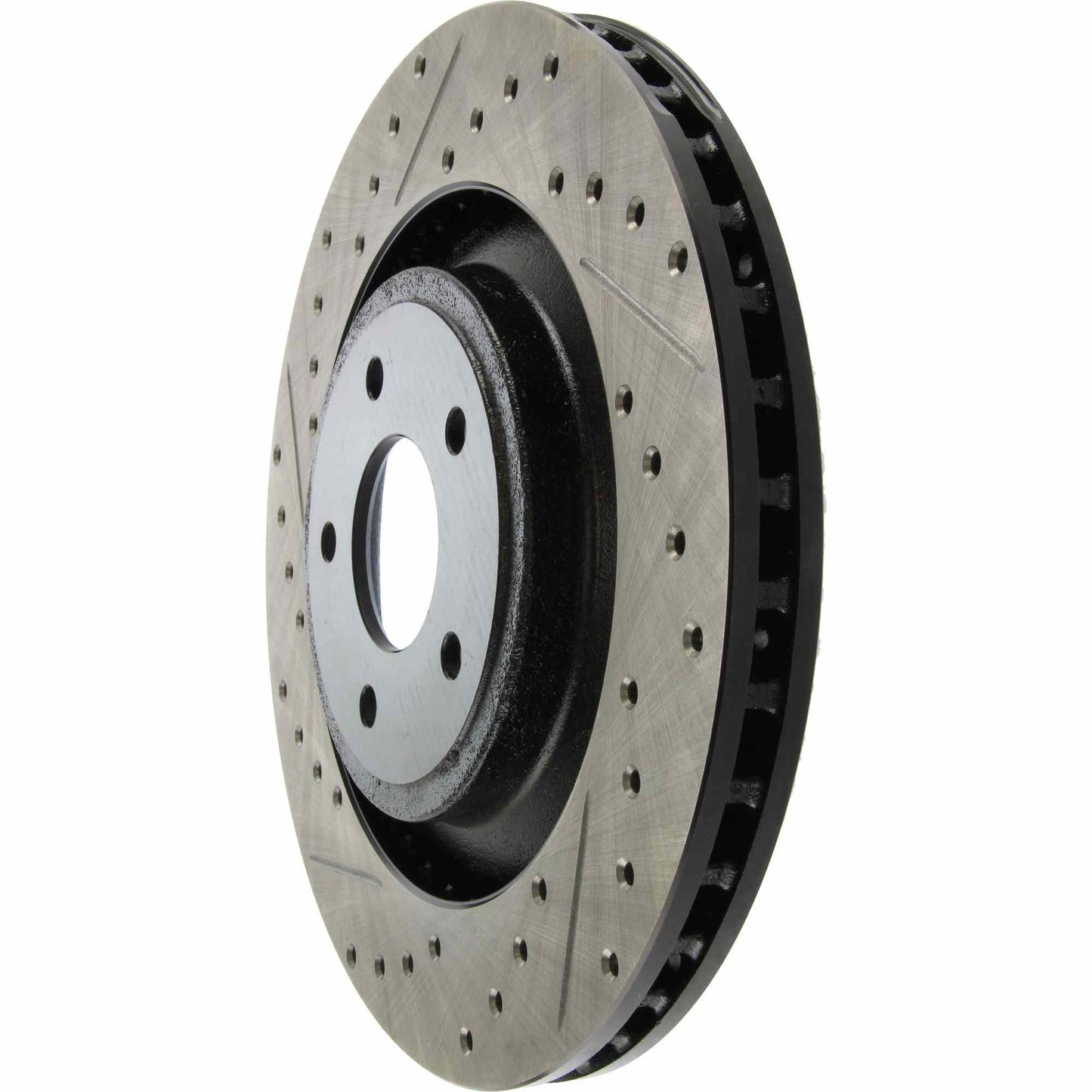 StopTech Sport Drilled/Slotted Brake Rotor; Front Right