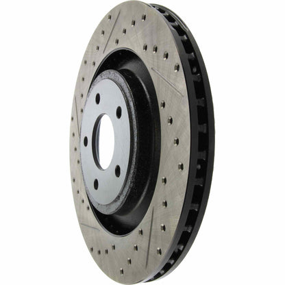 StopTech Sport Drilled/Slotted Brake Rotor; Front Right