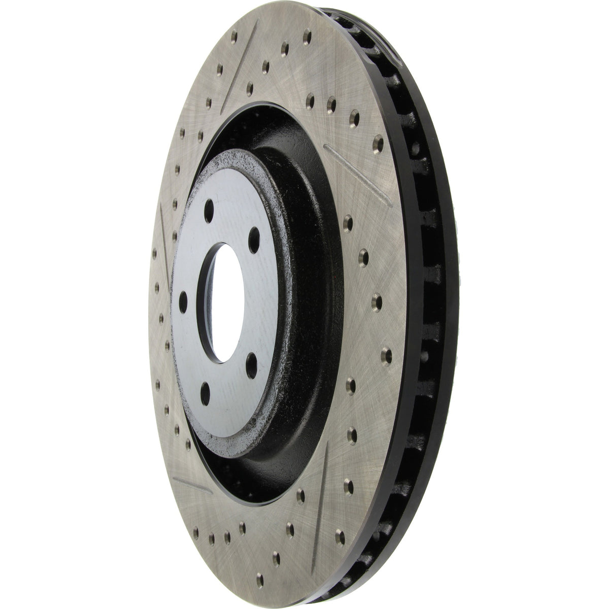 StopTech Sport Drilled/Slotted Brake Rotor; Front Right