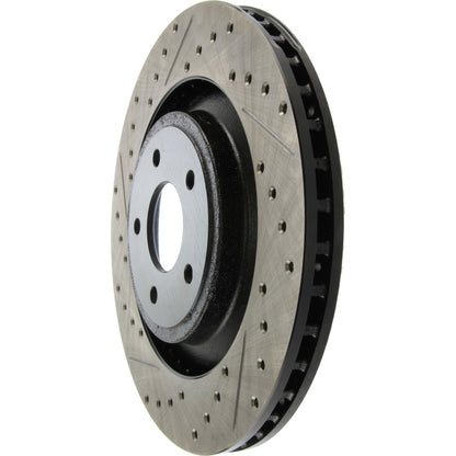 StopTech Sport Drilled/Slotted Brake Rotor; Front Right