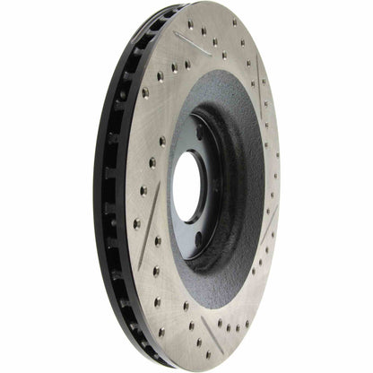 StopTech Sport Drilled/Slotted Brake Rotor; Front Right