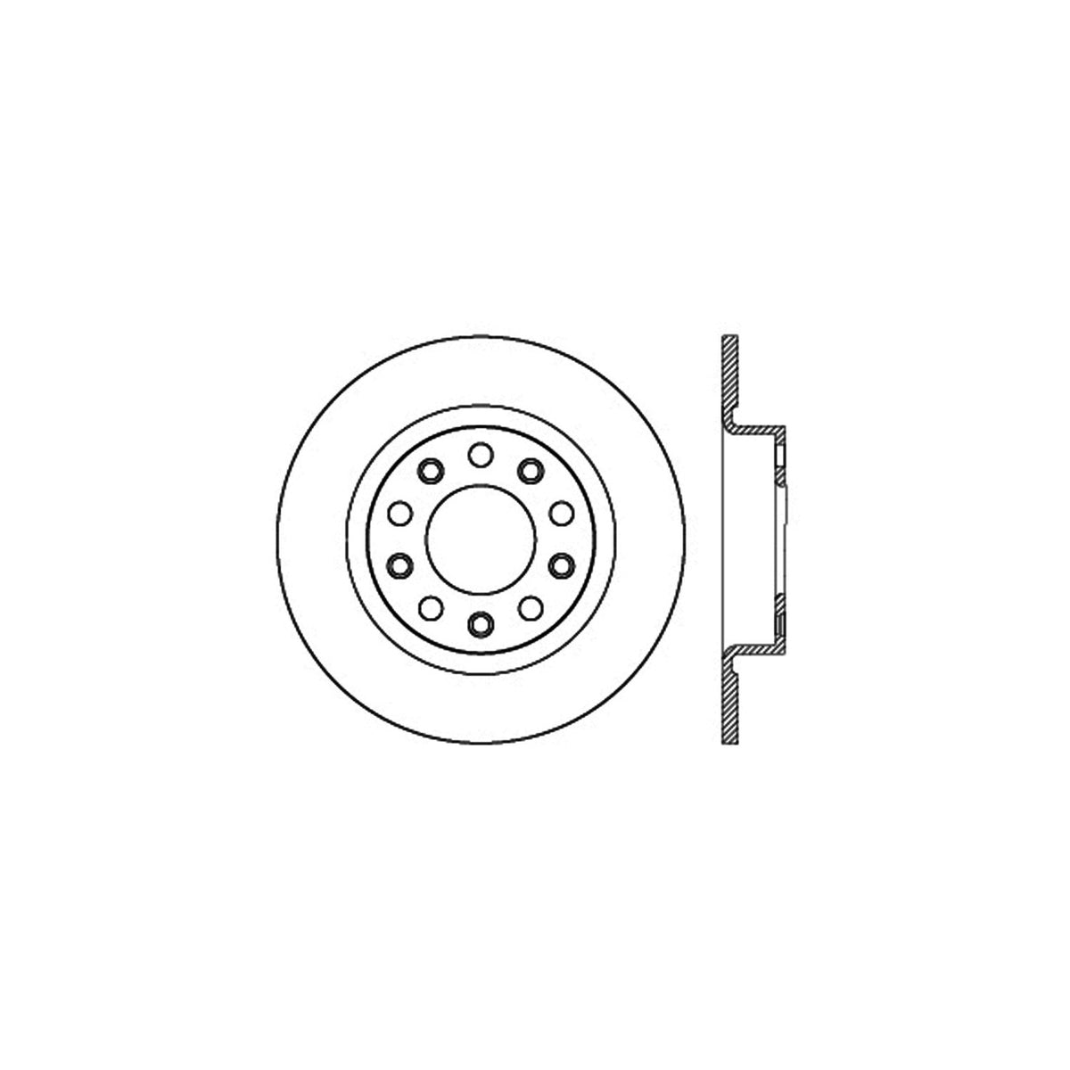 StopTech Sport Drilled/Slotted Brake Rotor; Rear Left