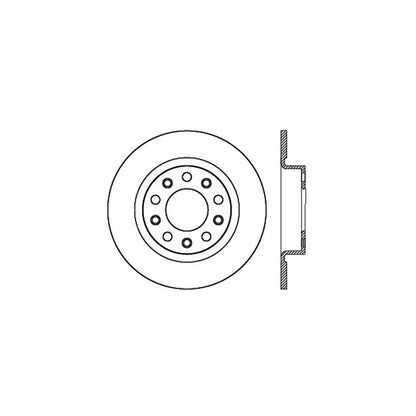 StopTech Sport Drilled/Slotted Brake Rotor; Rear Left