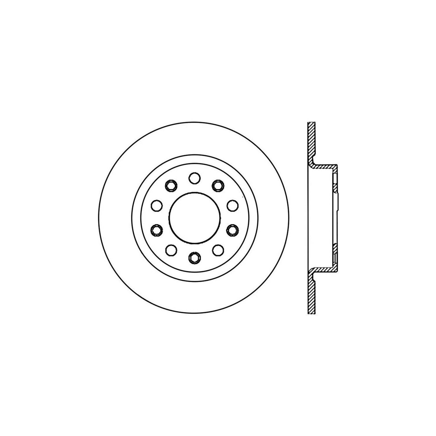 StopTech Sport Drilled/Slotted Brake Rotor; Rear Left