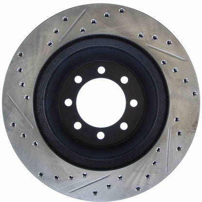 StopTech Sport Drilled/Slotted Brake Rotor; Front Left