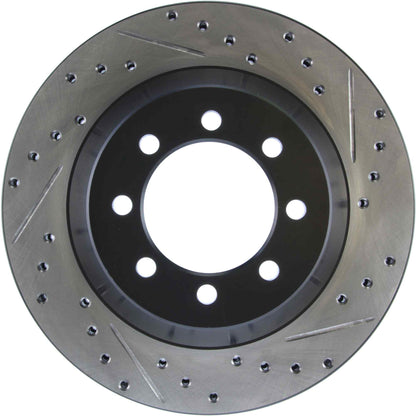 StopTech Sport Drilled/Slotted Brake Rotor; Front Left