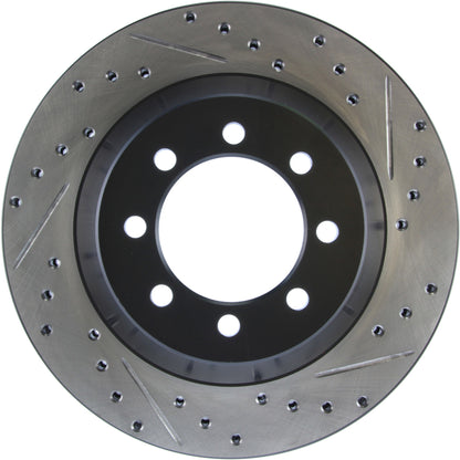 StopTech Sport Drilled/Slotted Brake Rotor; Front Left