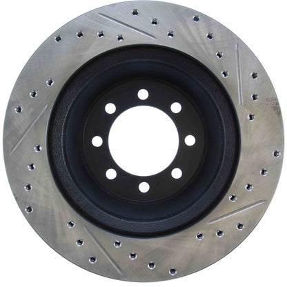 StopTech Sport Drilled/Slotted Brake Rotor; Front Right