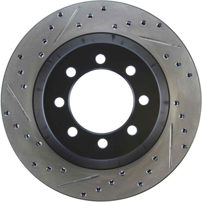 StopTech Sport Drilled/Slotted Brake Rotor; Front Right