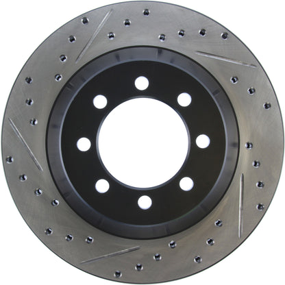 StopTech Sport Drilled/Slotted Brake Rotor; Front Right