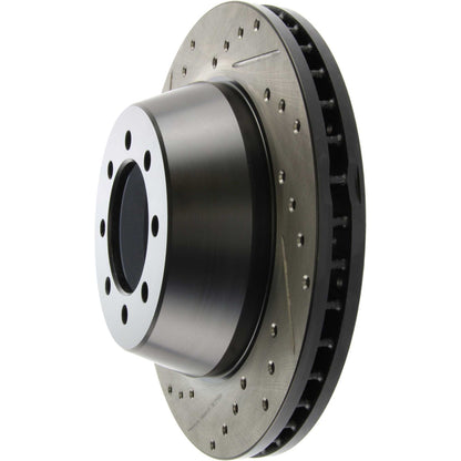 StopTech Sport Drilled/Slotted Brake Rotor; Front Right