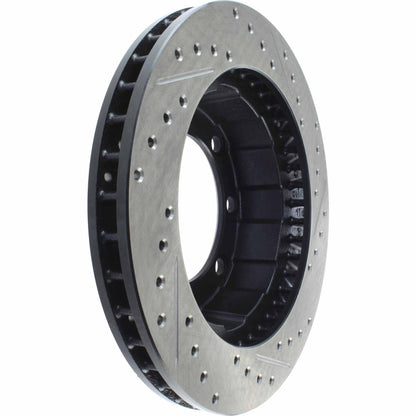 StopTech Sport Drilled/Slotted Brake Rotor; Front Right