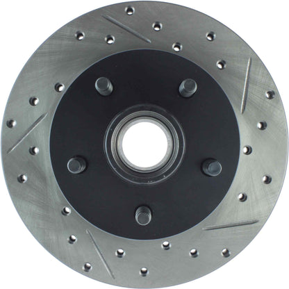 StopTech Sport Drilled/Slotted Brake Rotor; Front Left