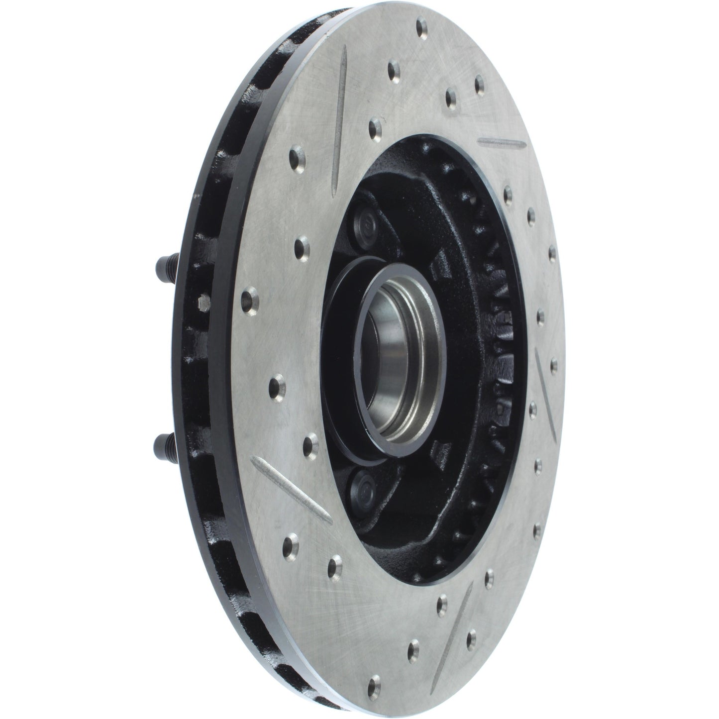 StopTech Sport Drilled/Slotted Brake Rotor; Front Left