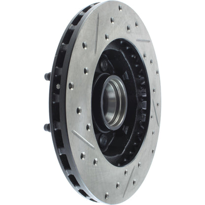 StopTech Sport Drilled/Slotted Brake Rotor; Front Left