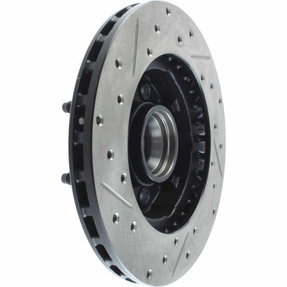 StopTech Sport Drilled/Slotted Brake Rotor; Front Left