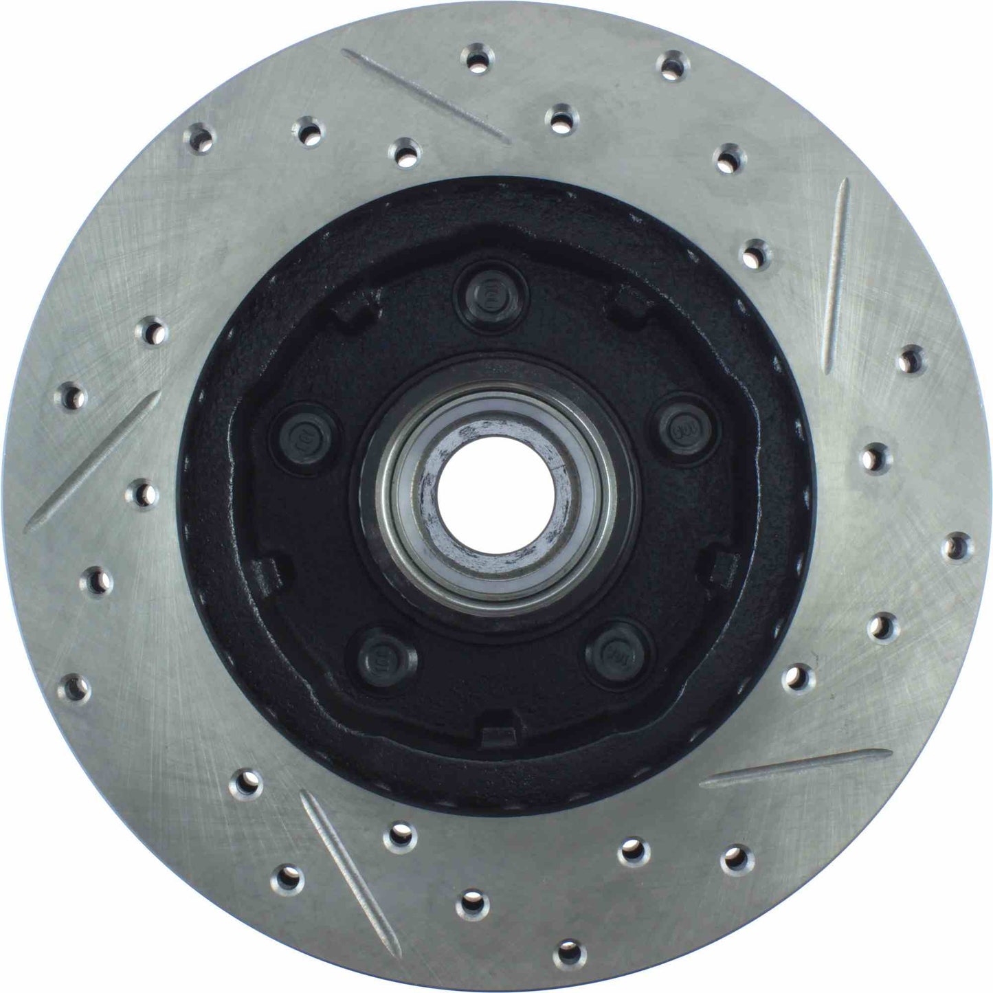 StopTech Sport Drilled/Slotted Brake Rotor; Front Right