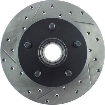 StopTech Sport Drilled/Slotted Brake Rotor; Front Right