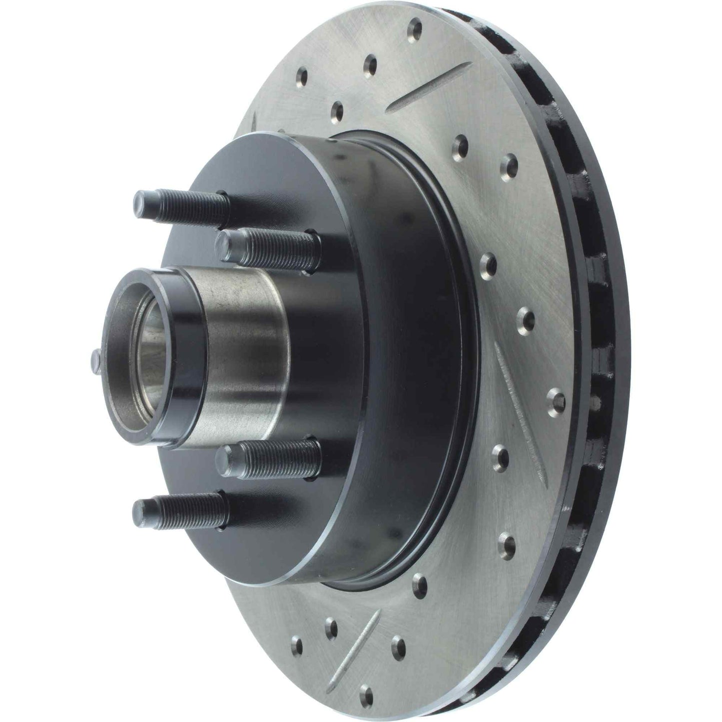 StopTech Sport Drilled/Slotted Brake Rotor; Front Right