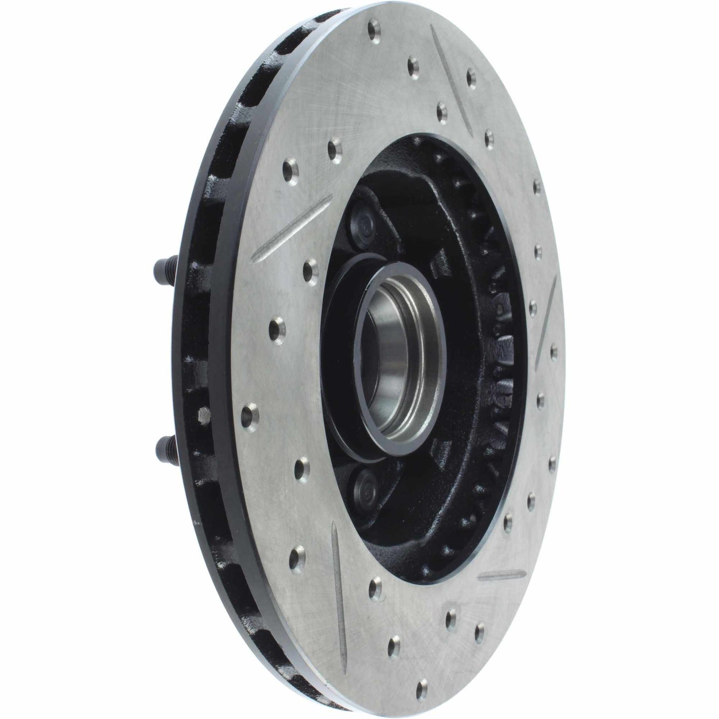 StopTech Sport Drilled/Slotted Brake Rotor; Front Right