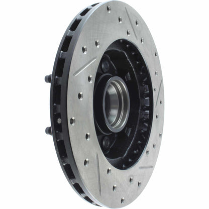 StopTech Sport Drilled/Slotted Brake Rotor; Front Right