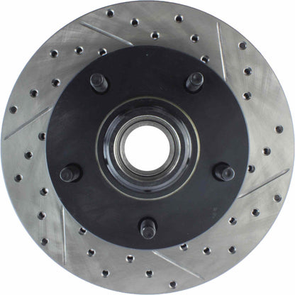 StopTech Sport Drilled/Slotted Brake Rotor; Front Left