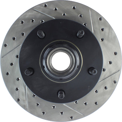 StopTech Sport Drilled/Slotted Brake Rotor; Front Left
