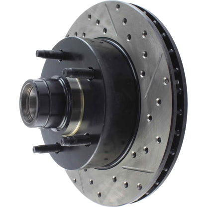 StopTech Sport Drilled/Slotted Brake Rotor; Front Left